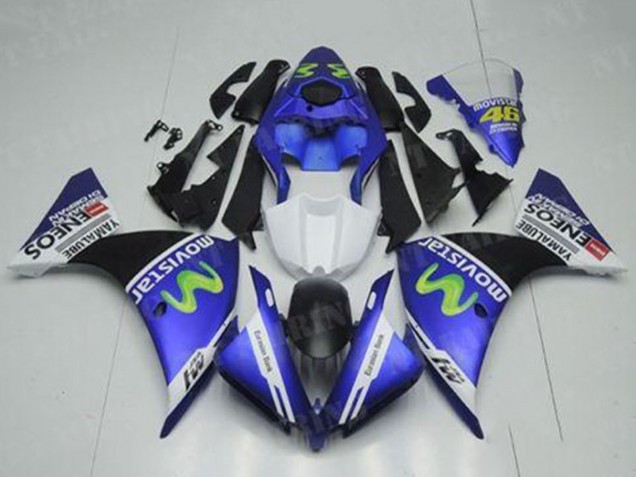 Großhandel Yamaha YZF R1 Motorrad Verkleidung 2012-2014 - Blau Weiss Schwarz Grun MoviStar Yamalube ENEOS