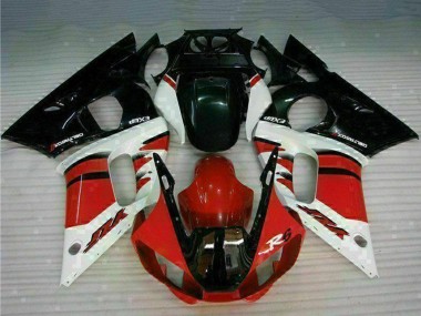 Großhandel Yamaha YZF R6 Motorrad Verkleidung 1998-2002 - Weiss Rot Glanzendes Schwarz