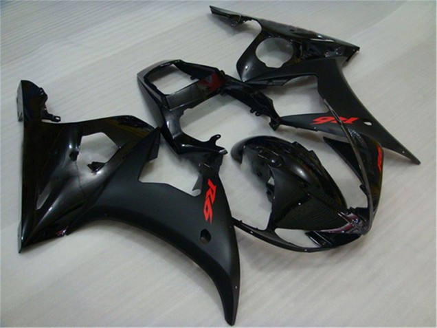 Großhandel Yamaha YZF R6 Motorrad Verkleidung 2003-2004 - Glanzendes Schwarz Matt Schwarz Rot Aufkleber