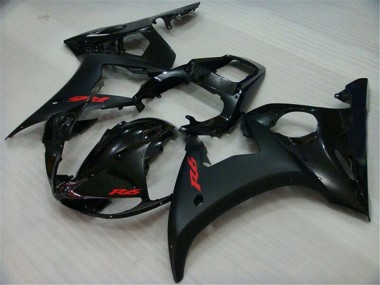 Großhandel Yamaha YZF R6 Motorrad Verkleidung 2003-2004 - Glanzendes Schwarz Matt Schwarz Rot Aufkleber