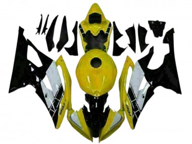 Großhandel Yamaha YZF R6 Motorrad Verkleidung 2008-2016 - Gelb Weiss Glanzendes Schwarz