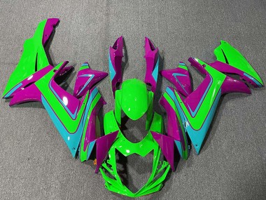 Großhandel Suzuki GSXR 600 / GSXR 750 Motorrad Verkleidung 2011-2024 - Grun Magenta Hellblau