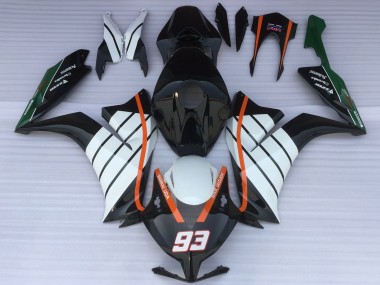 Großhandel Honda CBR1000RR Motorrad Verkleidung 2012-2016 - Weiss Orange Glanzendes Schwarz Baracuda 93