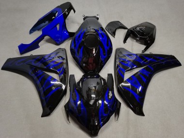 Großhandel Honda CBR1000RR Motorrad Verkleidung 2008-2011 - Glanzendes Schwarz Blau Flamme