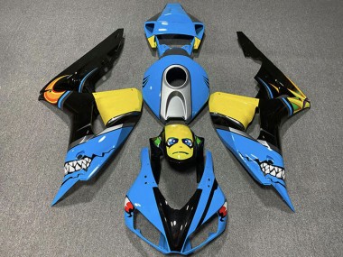 Großhandel Honda CBR1000RR Motorrad Verkleidung 2006-2007 - Hellblau Gelb Silber Glanzendes Schwarz Hai