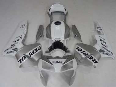 Großhandel Honda CBR600RR Motorrad Verkleidung 2003-2004 - Weiss Silber Schwarz Repsol