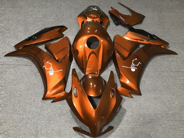 Großhandel Honda CBR1000RR Motorrad Verkleidung 2012-2016 - Dunkel Orange Glanzendes Schwarz