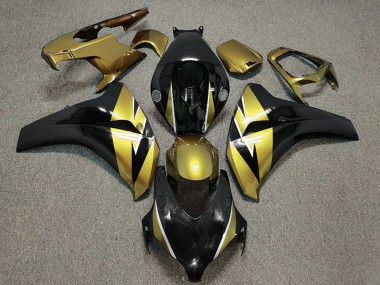 Großhandel Honda CBR1000RR Motorrad Verkleidung 2008-2011 - Gold Glanzendes Schwarz