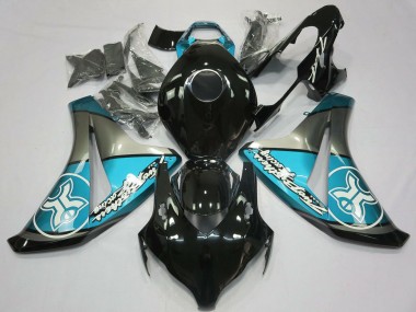 Großhandel Honda CBR1000RR Motorrad Verkleidung 2008-2011 - Hellblau Grau Glanzendes Schwarz