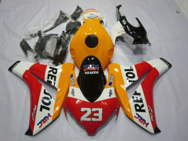 Großhandel Honda CBR1000RR Motorrad Verkleidung 2008-2011 - Orange Weiss Rot Glanzendes Schwarz Repsol 23