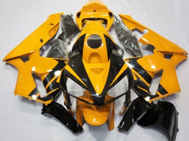 Großhandel Honda CBR600RR Motorrad Verkleidung 2005-2006 - Bright Orange Glanzendes Schwarz Design
