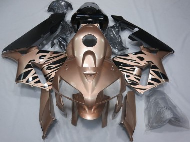 Großhandel Honda CBR600RR Motorrad Verkleidung 2005-2006 - Glanzendes Schwarz Bronze Flamme