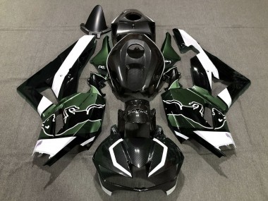 Großhandel Honda CBR600RR Motorrad Verkleidung 2013-2023 - Schwarzer Carbonfaser Stil Weiss grun Bull