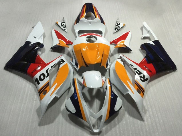 Großhandel Honda CBR600RR Motorrad Verkleidung 2007-2008 - Orange Weiss Rot Glanzendes Schwarz Repsol Stil