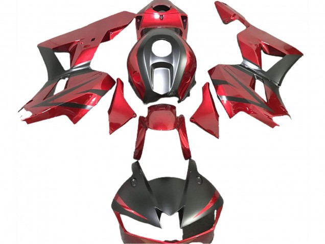 Großhandel Honda CBR600RR Motorrad Verkleidung 2013-2023 - Dunkel Rot Matt Schwarz