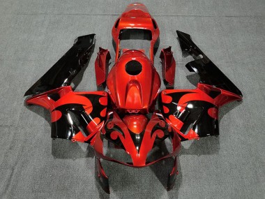 Großhandel Honda CBR600RR Motorrad Verkleidung 2003-2004 - Rot Glanzendes Schwarz