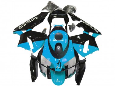 Großhandel Honda CBR600RR Motorrad Verkleidung 2003-2004 - Hellblau Glanzendes Schwarz Power