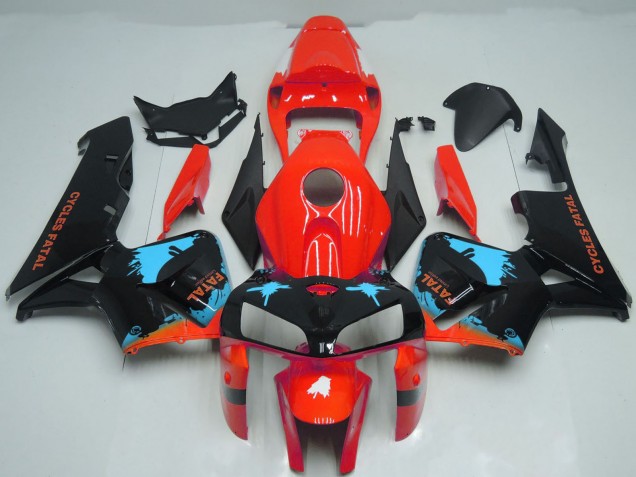 Großhandel Honda CBR600RR Motorrad Verkleidung 2005-2006 - Rot Hellblau Schwarz Spritzer
