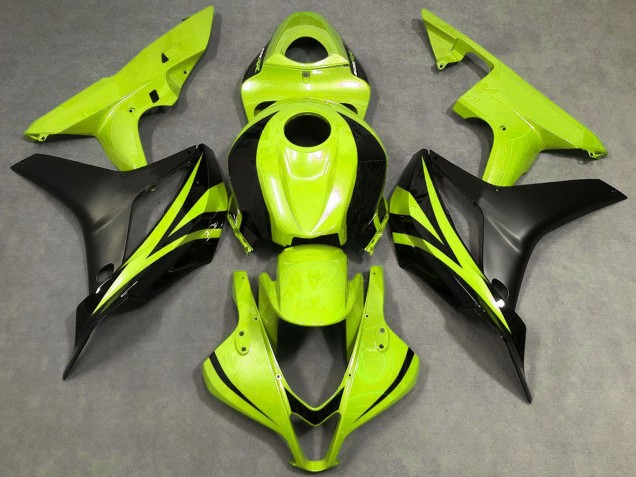 Großhandel Honda CBR600RR Motorrad Verkleidung 2007-2008 - Neon Gelb Matt Schwarz OEM Stil