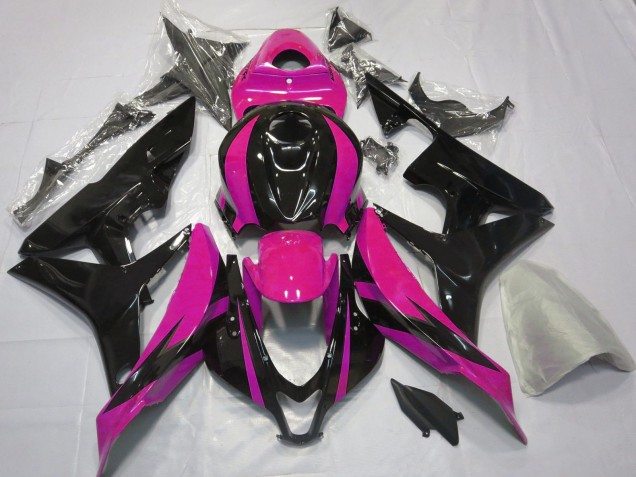 Großhandel Honda CBR600RR Motorrad Verkleidung 2007-2008 - Rosa Glanzendes Schwarz OEM Stil