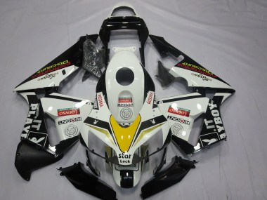 Großhandel Honda CBR600RR Motorrad Verkleidung 2003-2004 - Weiss Gelb Glanzendes Schwarz Playboy Stil