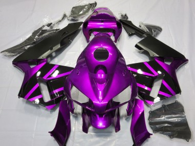 Großhandel Honda CBR600RR Motorrad Verkleidung 2005-2006 - Lila Glanzendes Schwarz Design