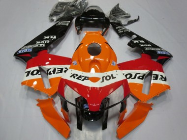 Großhandel Honda CBR600RR Motorrad Verkleidung 2005-2006 - Orange Weiss Rot Glanzendes Schwarz Repsol