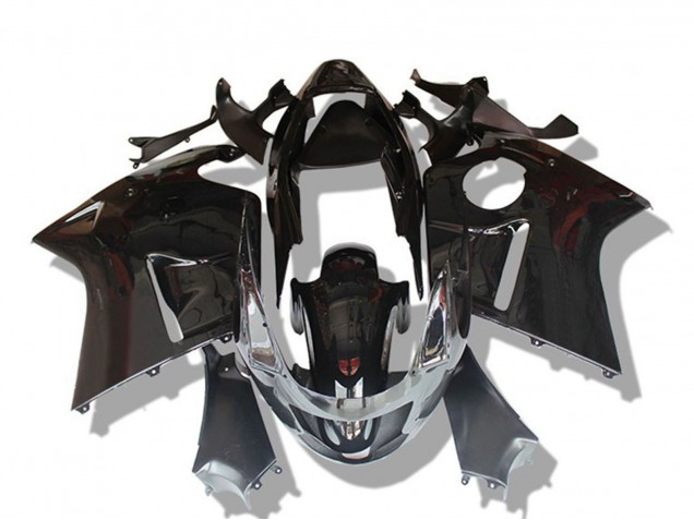 Großhandel Honda CBR1100XX Blackbird Motorrad Verkleidung 1996-2007 - Glanzendes Schwarz Grau