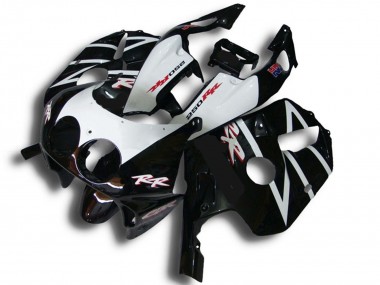 Großhandel Honda CBR250RR Motorrad Verkleidung 1990-1998 - Glanzendes Schwarz Weiss RR