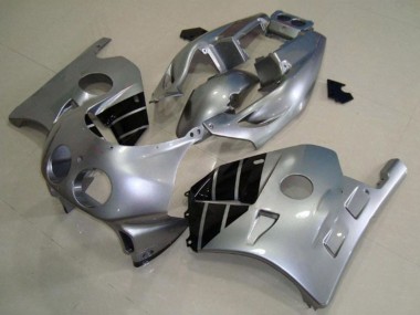 Großhandel Honda CBR250RR Motorrad Verkleidung 1990-1998 - Silber Glanzendes Schwarz
