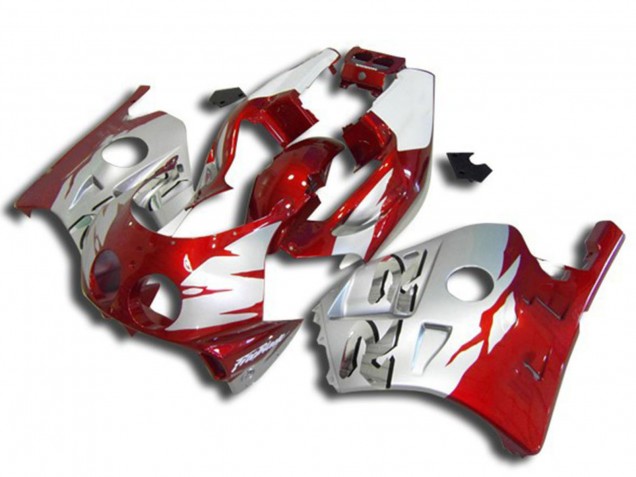 Großhandel Honda CBR250RR Motorrad Verkleidung 1990-1998 - Silber Rot