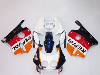 Großhandel Honda CBR250RR Motorrad Verkleidung 1990-1998 - Orange Weiss Rot Glanzendes Schwarz Repsol