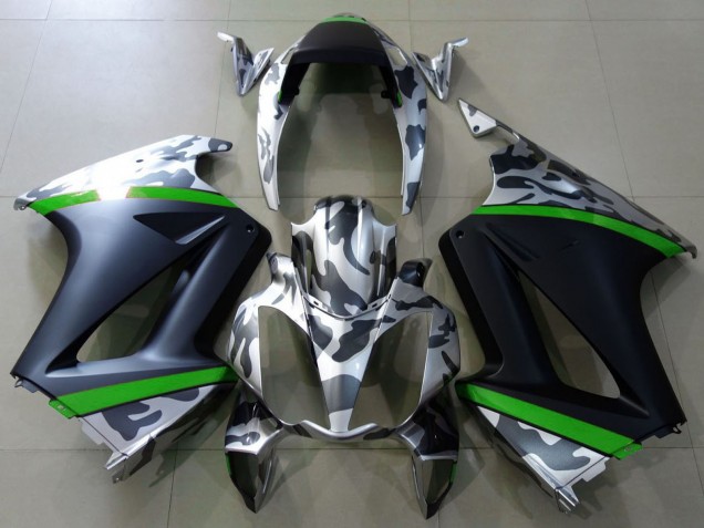 Großhandel Honda VFR 800 Motorrad Verkleidung 2002-2013 - Grau Camouflage Grun Matt Schwarz