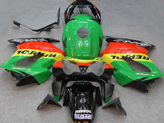 Großhandel Honda VFR 800 Motorrad Verkleidung 2002-2013 - Grun Gelb Rot Schwarz Repsol