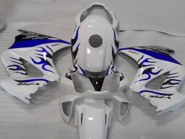Großhandel Honda VFR 800 Motorrad Verkleidung 2002-2013 - Weiss Blau Flamme