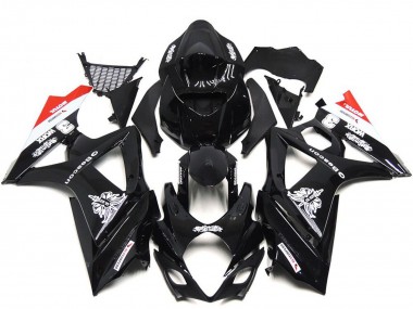Großhandel Suzuki GSXR 1000 Motorrad Verkleidung 2007-2008 - Glanzendes Schwarz Weiss Rot