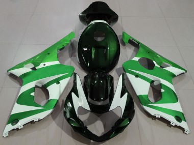 Großhandel Suzuki GSXR 1000 Motorrad Verkleidung 2000-2002 - Grun Weiss Schwarz