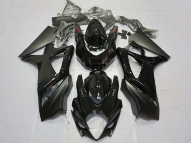 Großhandel Suzuki GSXR 1000 Motorrad Verkleidung 2007-2008 - Glanzendes Schwarz Matt Schwarz Schlichtes