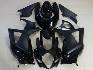 Großhandel Suzuki GSXR 1000 Motorrad Verkleidung 2007-2008 - Glanzendes Schwarz Matt Schwarz