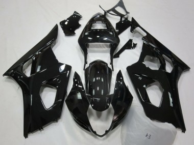 Großhandel Suzuki GSXR 1000 Motorrad Verkleidung 2003-2004 - Glanzendes Schwarz