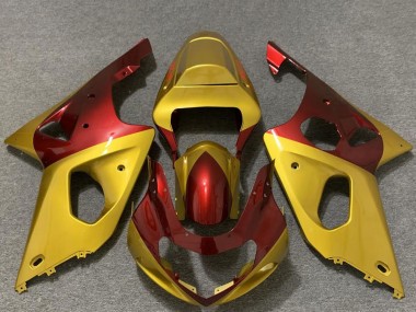 Großhandel Suzuki GSXR 1000 Motorrad Verkleidung 2000-2002 - Gold Rot