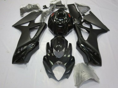 Großhandel Suzuki GSXR 1000 Motorrad Verkleidung 2007-2008 - Glanzendes Schwarz Matt Schwarz