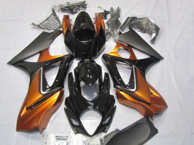 Großhandel Suzuki GSXR 1000 Motorrad Verkleidung 2007-2008 - Orange Glanzendes Schwarz Matt Schwarz