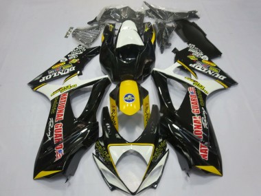 Großhandel Suzuki GSXR 1000 Motorrad Verkleidung 2007-2008 - Weiss Gelb Rot Schwarz Dunlop