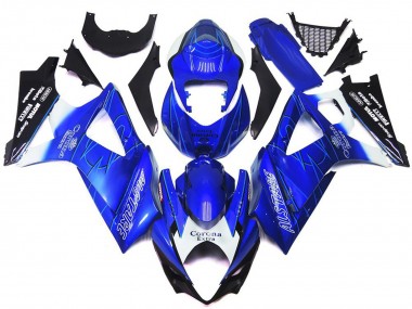 Großhandel Suzuki GSXR 1000 Motorrad Verkleidung 2007-2008 - Blau Weiss Schwarz Corona