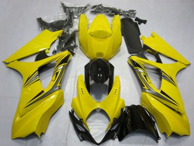 Großhandel Suzuki GSXR 1000 Motorrad Verkleidung 2007-2008 - Gelb Glanzendes Schwarz OEM Stil