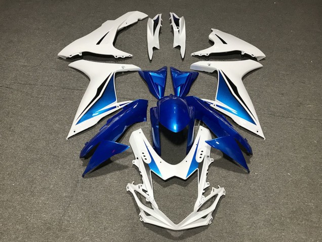 Großhandel Suzuki GSXR 600 / GSXR 750 Motorrad Verkleidung 2011-2024 - Blau Weiss Massgeschneidert