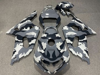 Großhandel Suzuki GSXR 600 / GSXR 750 Motorrad Verkleidung 2001-2003 - Grau Schwarz Weiss Camouflage