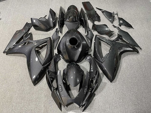 Großhandel Suzuki GSXR 600 / GSXR 750 Motorrad Verkleidung 2006-2007 - Schwarzer Carbonfaser Stil