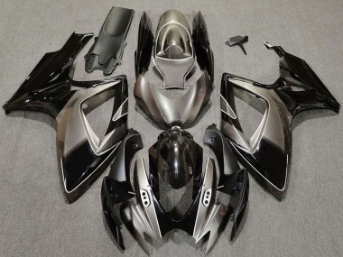 Großhandel Suzuki GSXR 600 / GSXR 750 Motorrad Verkleidung 2006-2007 - Dunkel Silber Glanzendes Schwarz